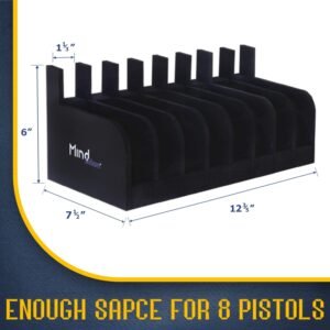 Mind and Action Foam Pistol Rack Handgun Holder